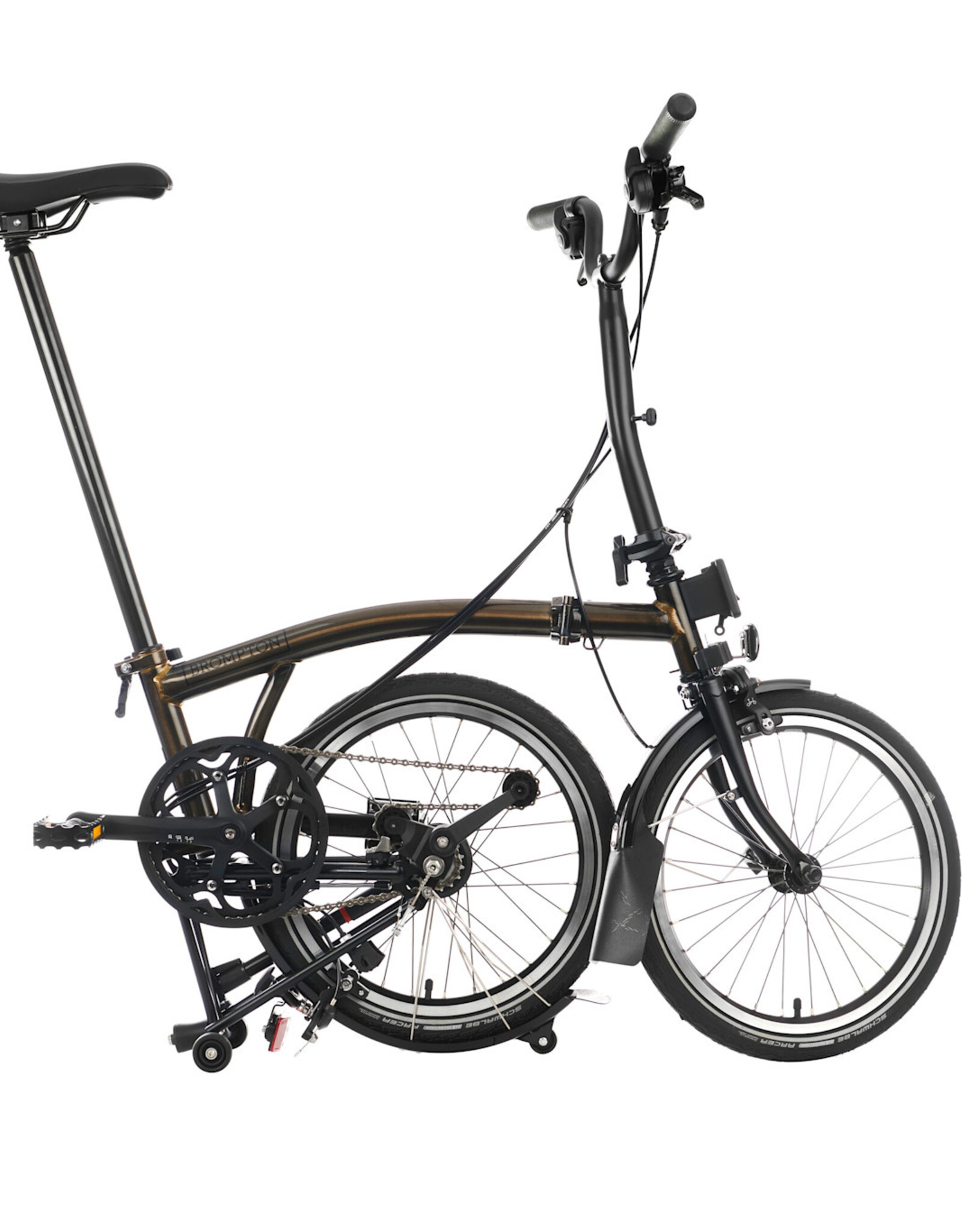 Brompton Brompton - Bike - C Line 6-speed, Mid-rise HB, Extended Seatpost, Std 147mm Brompton Saddle, Black Lacquer BE