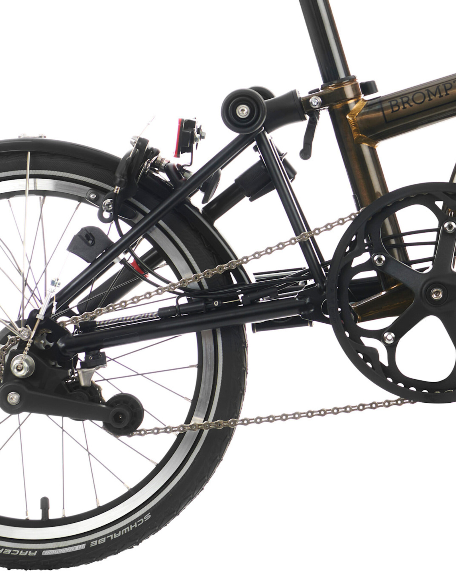 Brompton Brompton - Bike - C Line 6-speed, Mid-rise HB, Extended Seatpost, Std 147mm Brompton Saddle, Black Lacquer BE