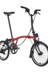 Brompton Brompton - Bike - C Line Explore, Vermillion Red, M Handlebar, Extended Seatpost, Brompton Saddle