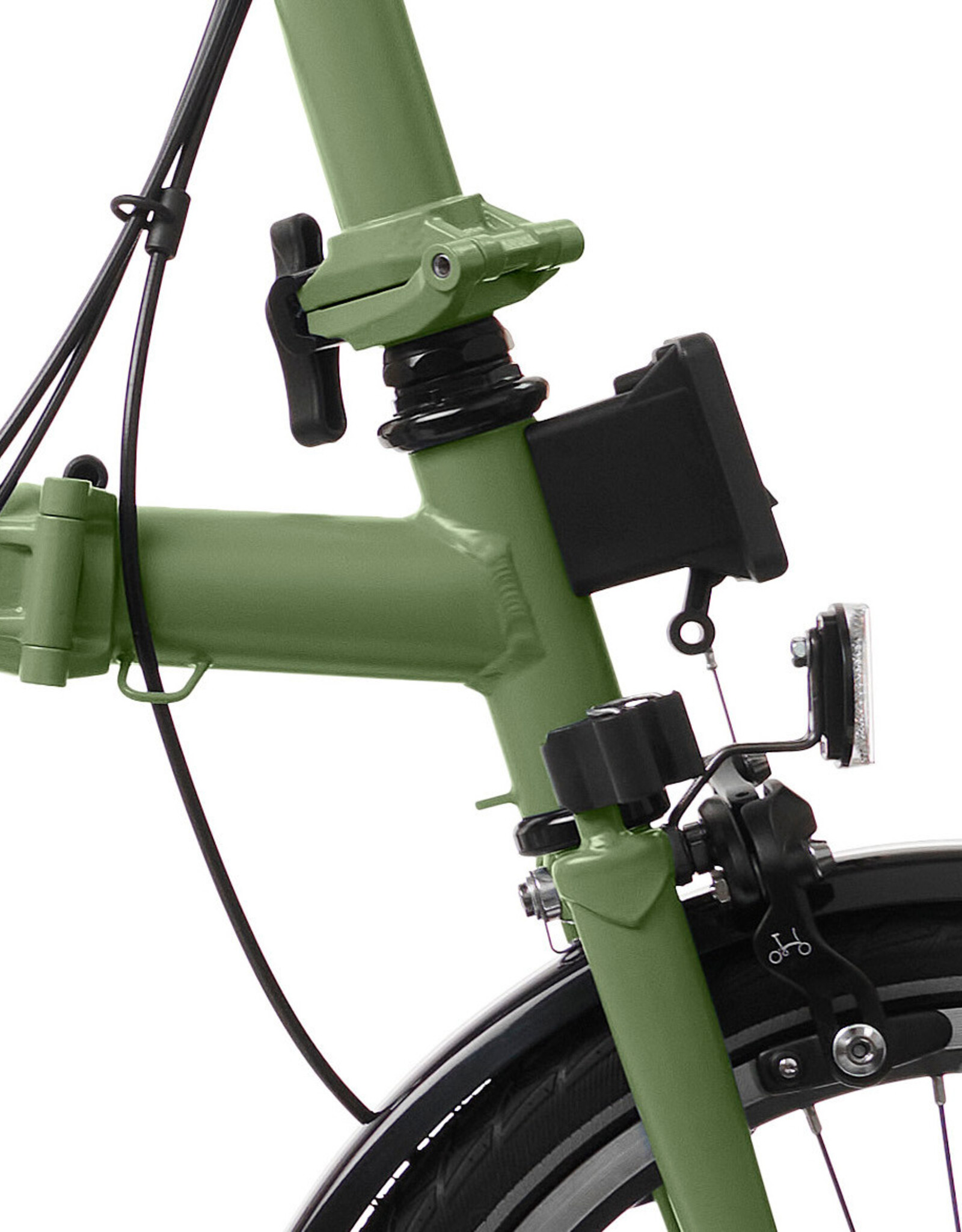 Brompton Brompton - Bike - C Line Urban 2-speed, S Handlebar, Extended Seatpost, Brompton Saddle, Matcha Green