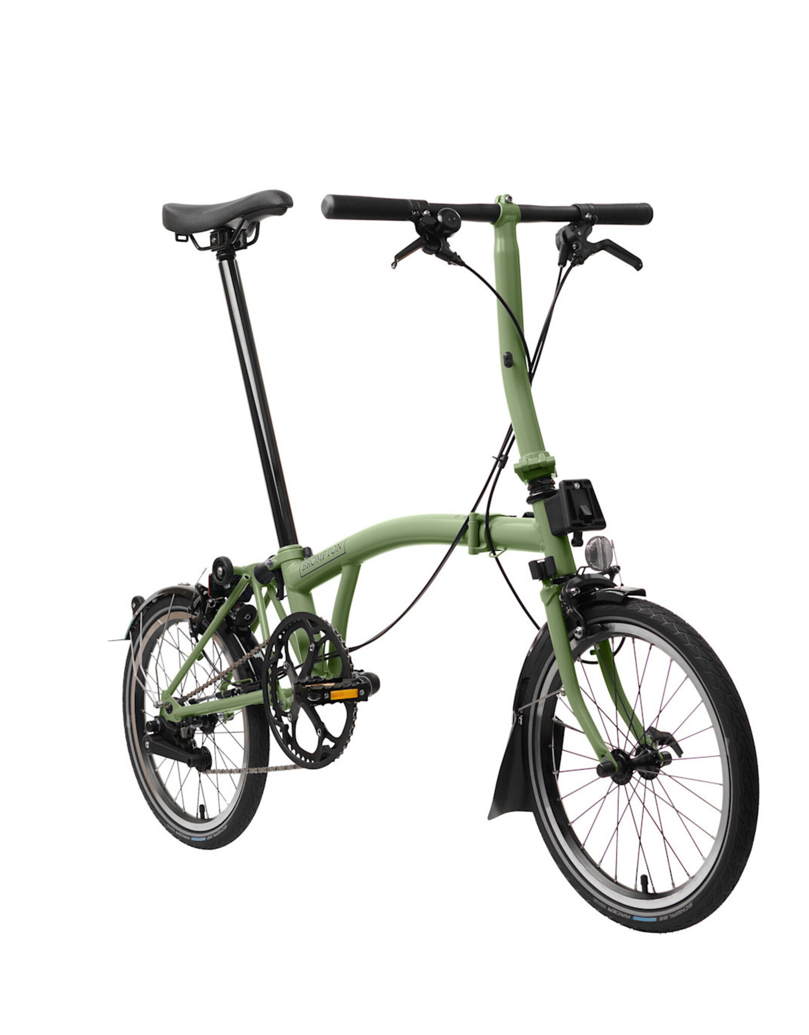 Brompton Brompton - Bike - C Line Urban 2-speed, S Handlebar, Extended Seatpost, Brompton Saddle, Matcha Green