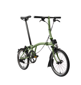 Brompton Brompton - Bike - C Line Urban 2-speed, S Handlebar, Extended Seatpost, Brompton Saddle, Matcha Green