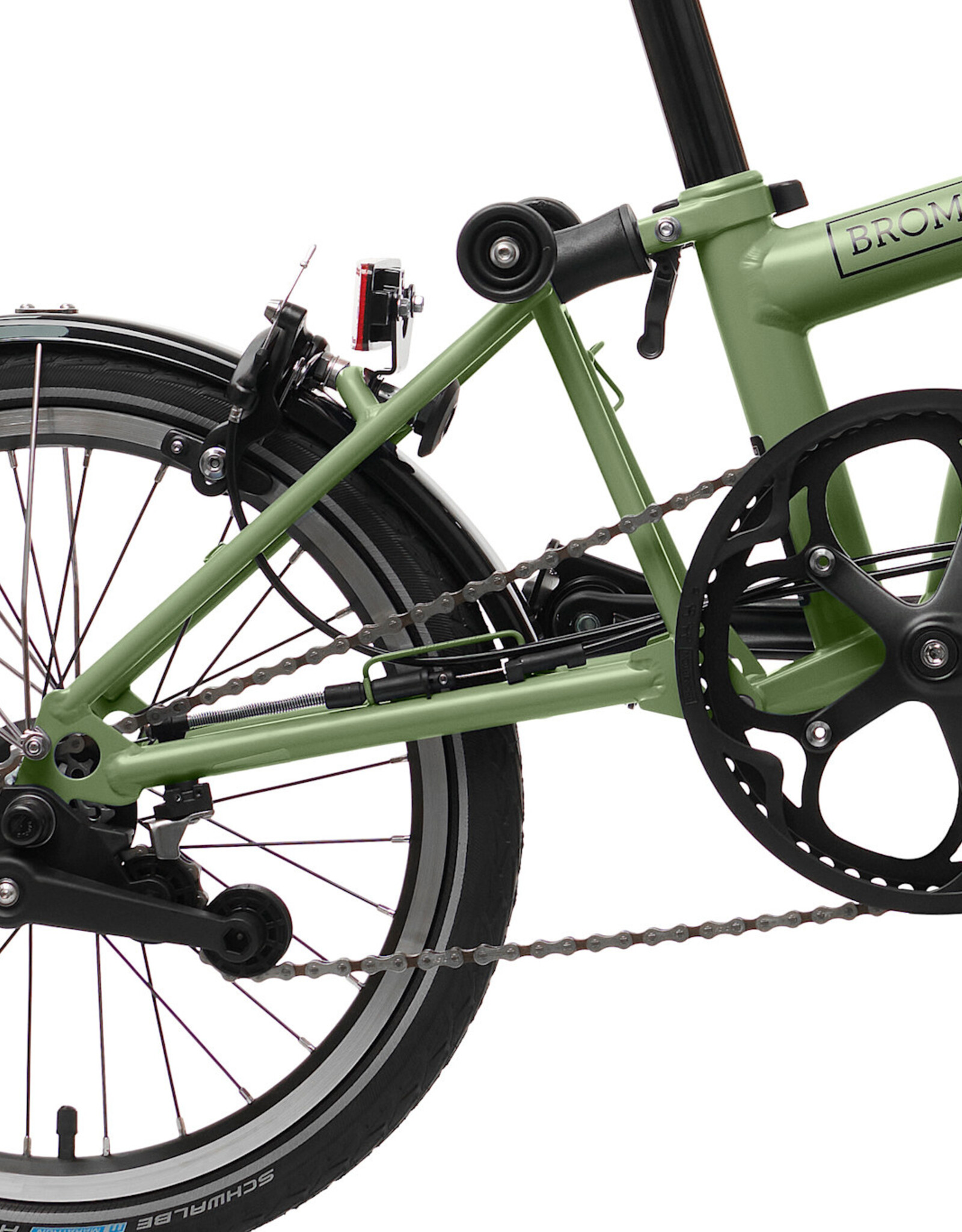 Brompton Brompton - Bike - C Line Urban 2-speed, S Handlebar, Extended Seatpost, Brompton Saddle, Matcha Green