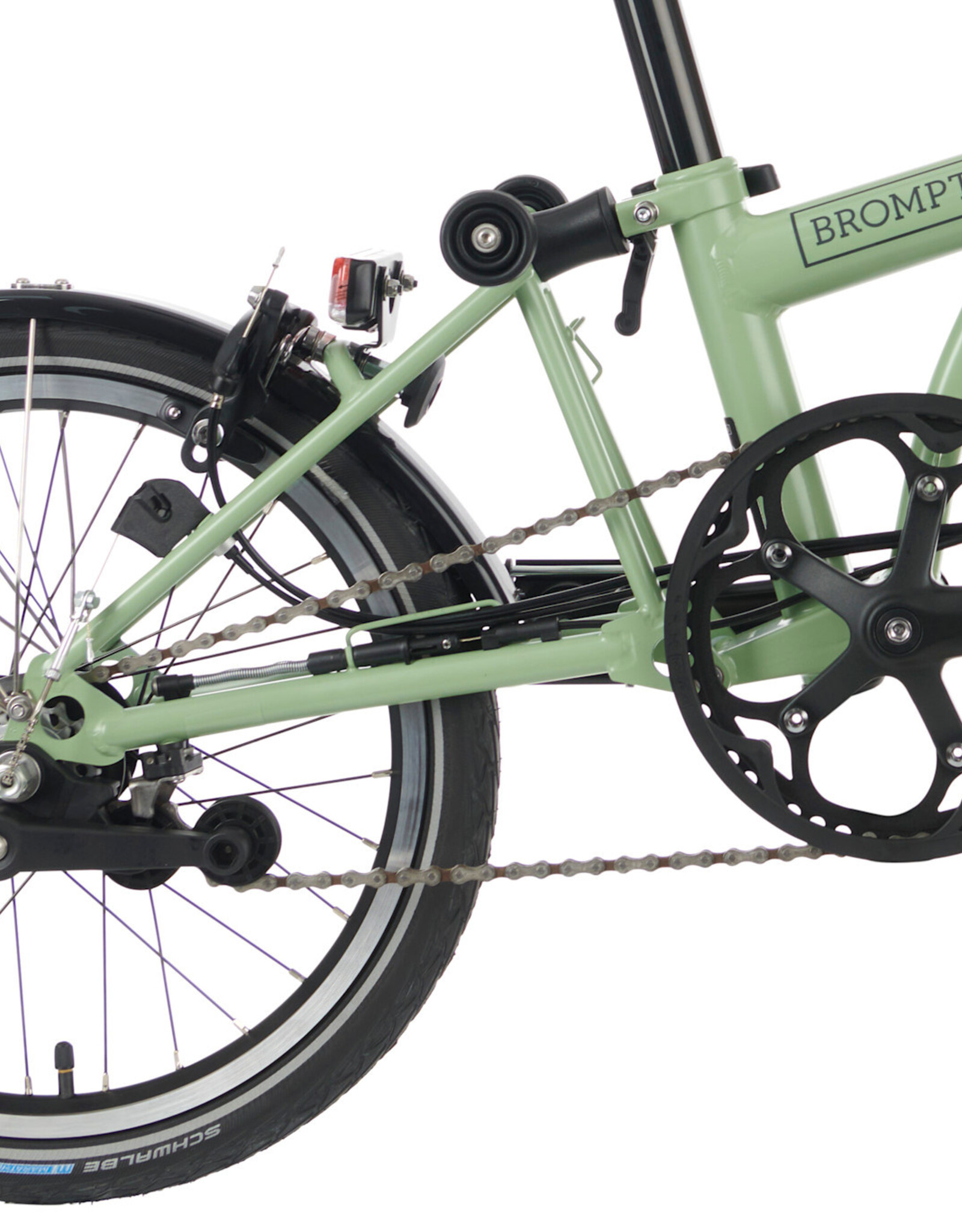 Brompton Brompton - Bike - C Line Explore, Matcha Green, H Handlebar, Extended Seatpost, Brompton Saddle