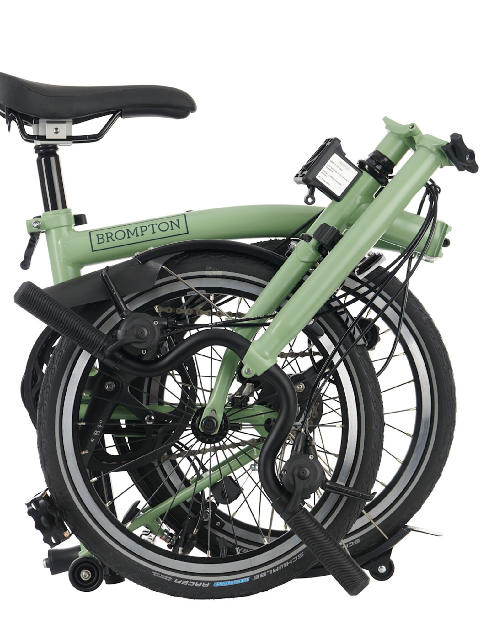Brompton Brompton - Bike - C Line Explore, Matcha Green, H Handlebar, Extended Seatpost, Brompton Saddle