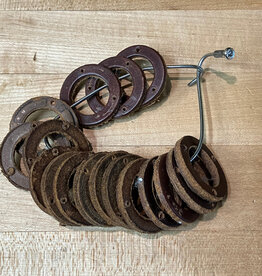 Brooks Brooks Leather Rings for Adjustable Length  Grips, 3mm, Brown