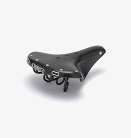 Brooks Brooks - B72 Classic, 205mm, Black Leather & Rails, straight post chrome clamp