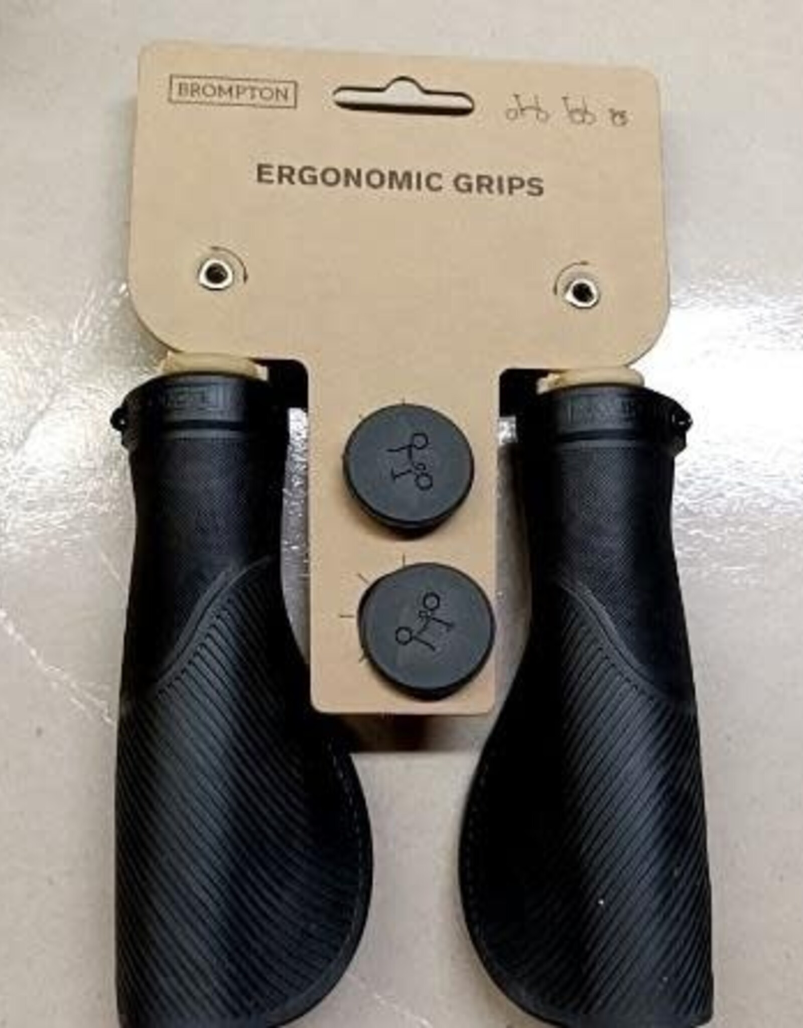 Brompton Brompton Ergonomic Grips, Black/Grey