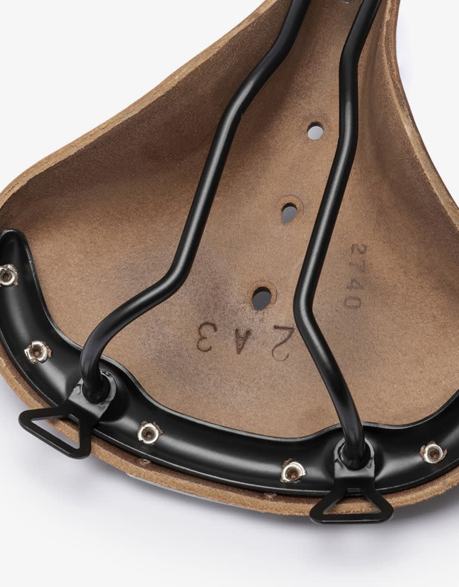 Brooks Brooks - B68 Classic Leather, 205mm, Black Rails, Brown Leather