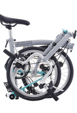 Brompton Brompton - Bike - A line Utility, Window Grey/Turkish Green, M Handlebar, Extended Seatpost