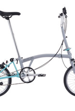 Brompton Brompton - Bike - A line 3-speed, Mid-rise HB, Ext SP, Window Grey/Turkish Green