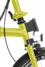 Brompton Brompton - Bike - C Line Explore 6 Spd, Yuzu Green, M Handlebar, Brooks B17 Classic Saddle (Black), Extended Seatpost, Brompton Ergonomic Grips