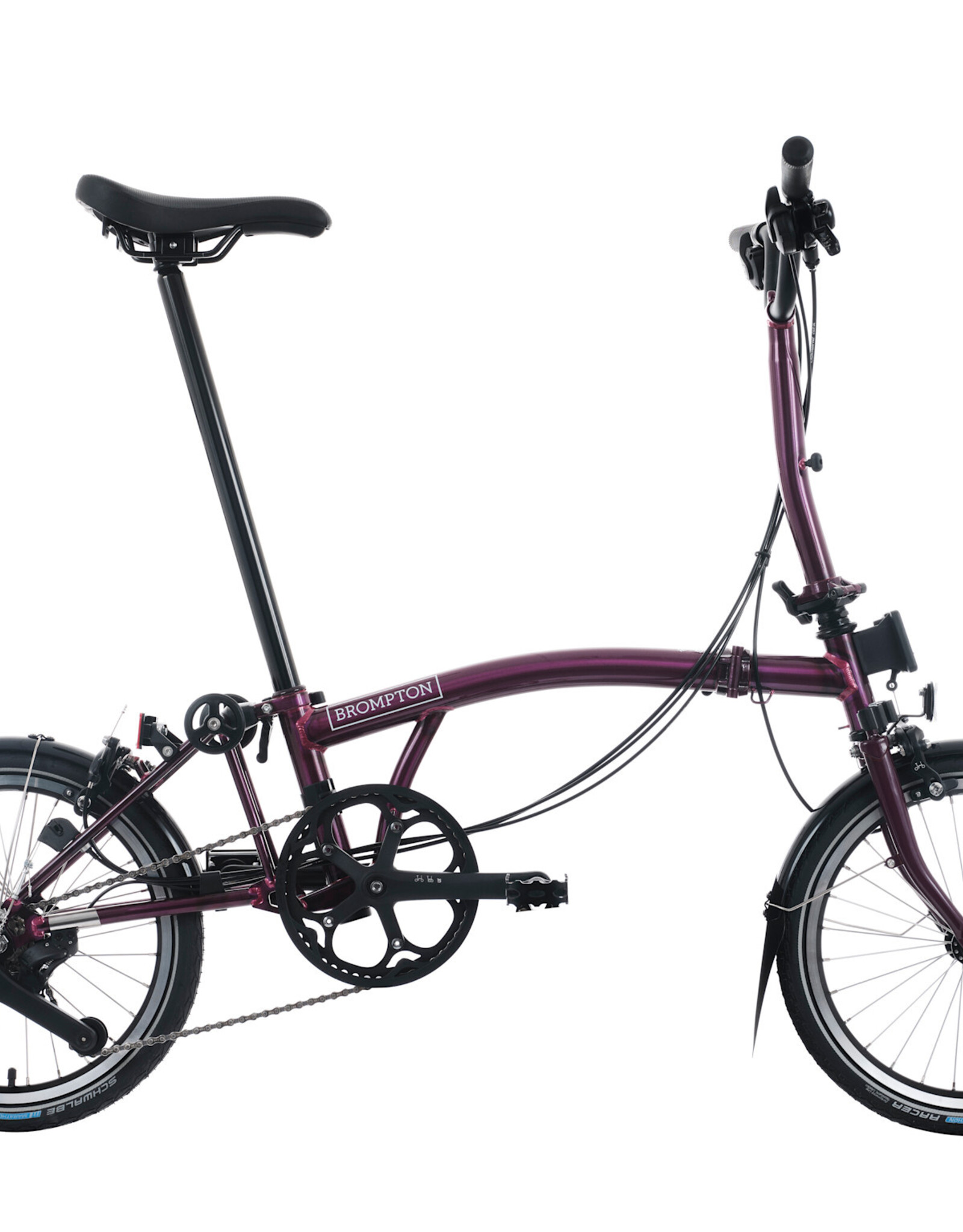 Brompton Brompton - Bike - C line 12-speed, Mid-rise HB, Std SP, Brompton saddle, Amethyst Lacquer