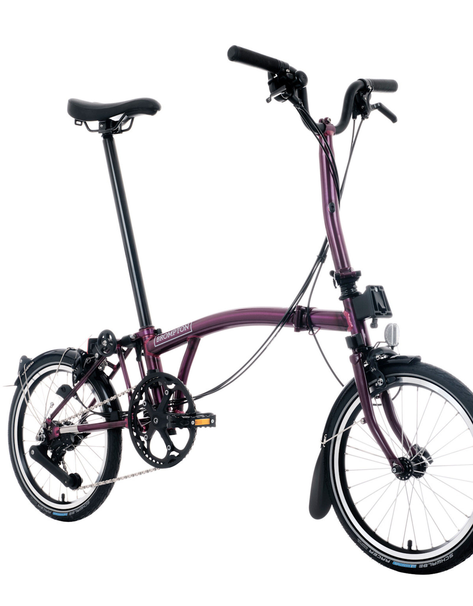 Brompton Brompton - Bike - C line 12 Spd, Mid-rise HB, Std SP, Brompton saddle, Amethyst Lacquer