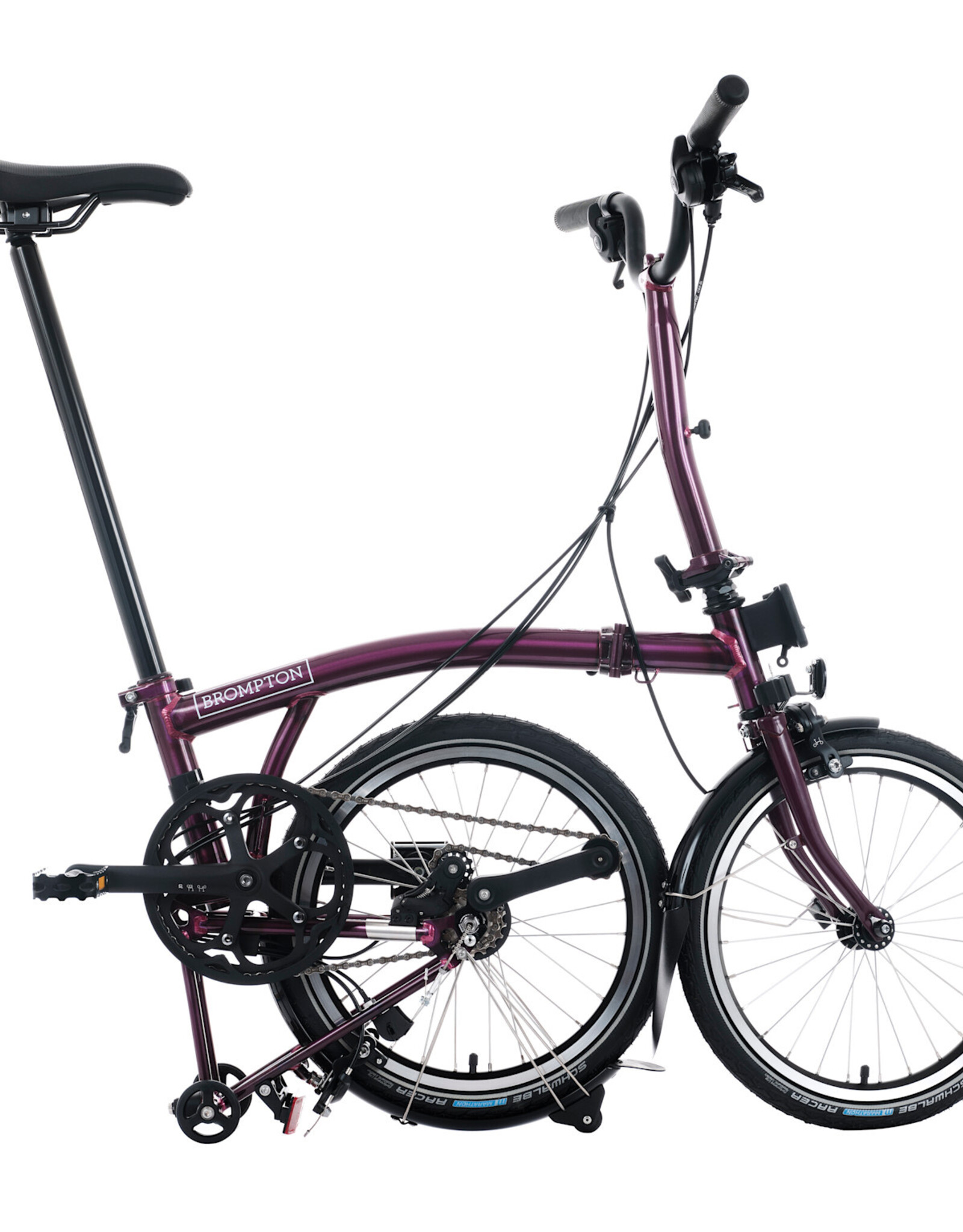 Brompton Brompton - Bike - C line 12 Spd, Mid-rise HB, Std SP, Brompton saddle, Amethyst Lacquer