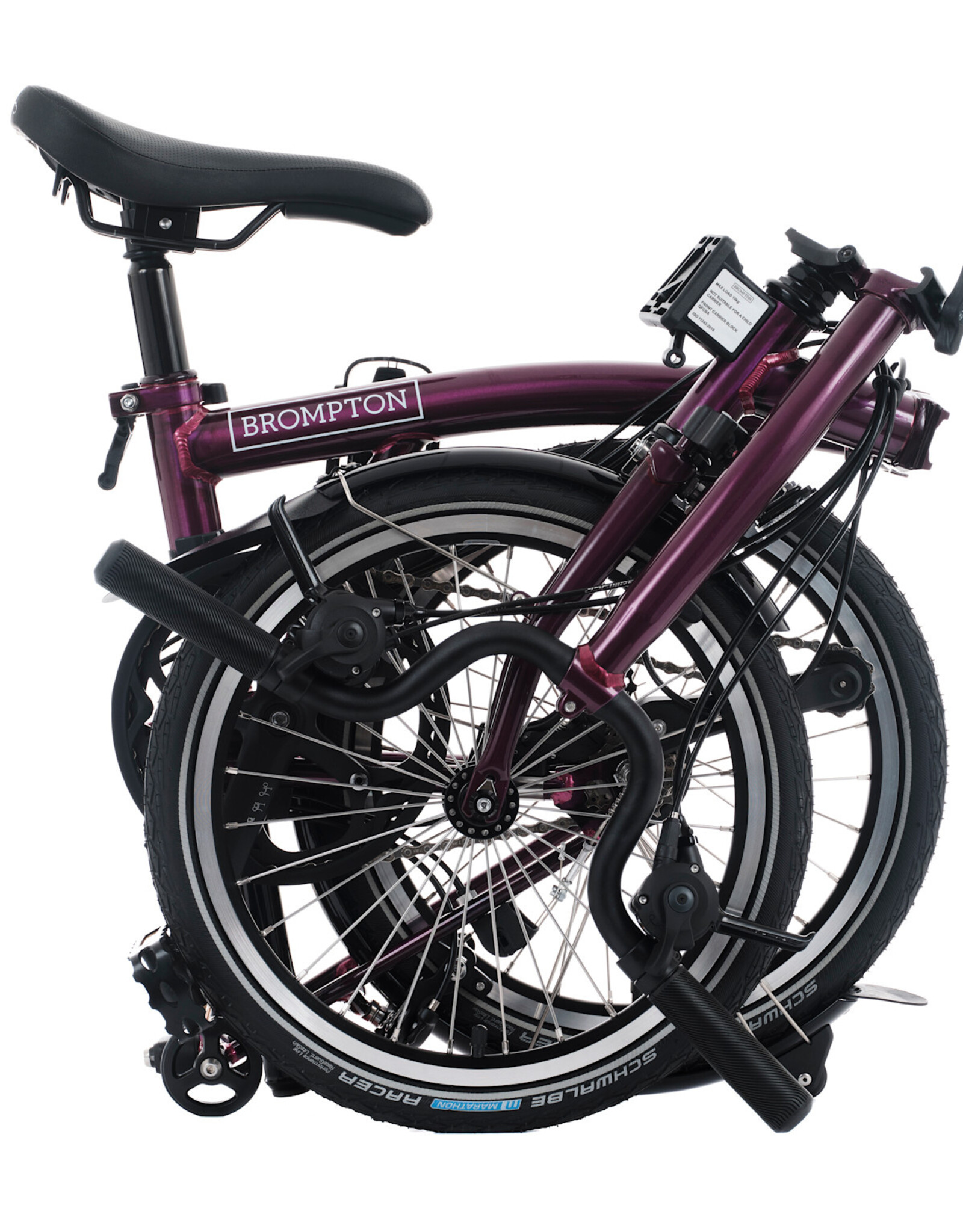 Brompton Brompton - Bike - C line 12-speed, Mid-rise HB, Std SP, Brompton saddle, Amethyst Lacquer