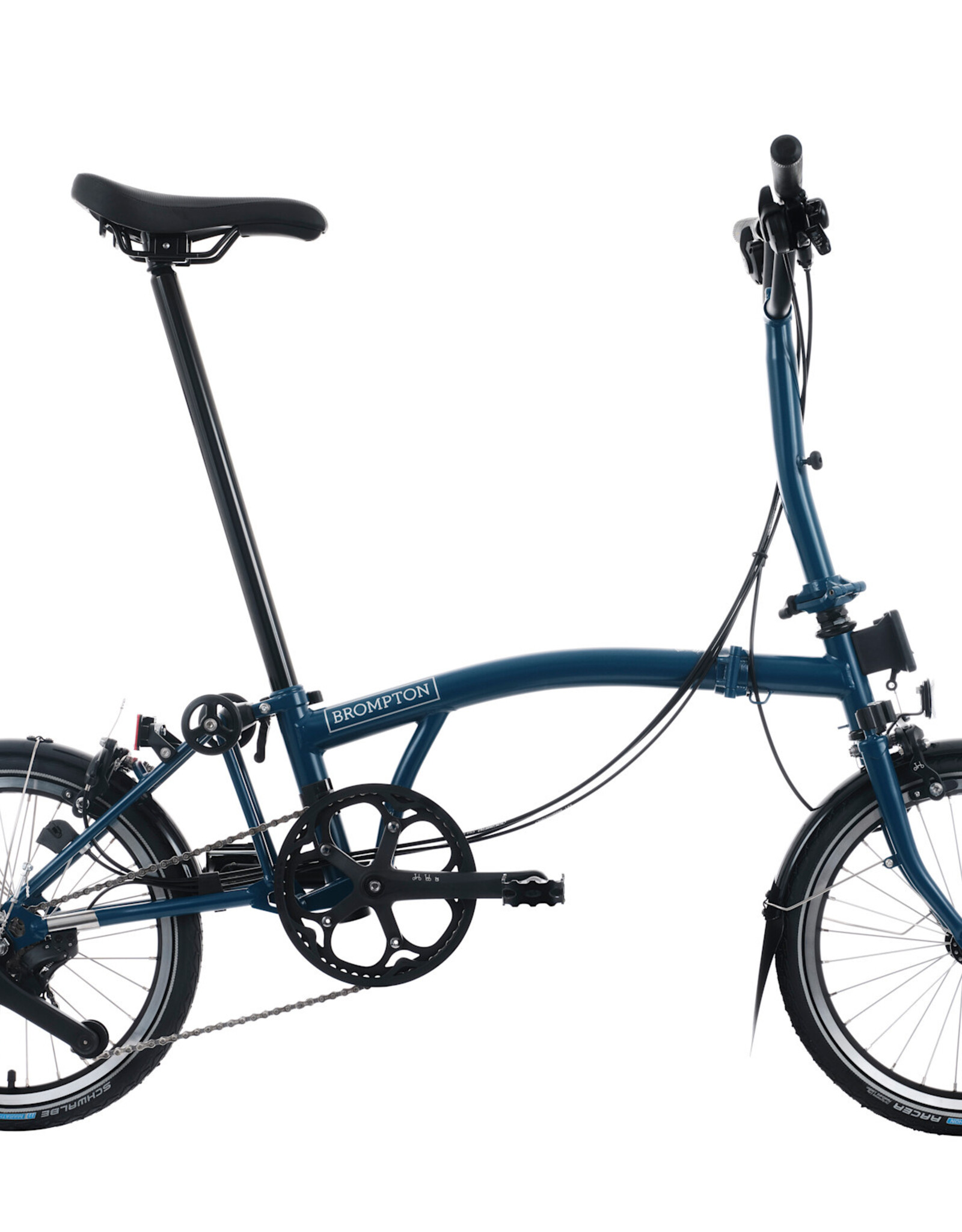 Brompton Brompton - Bike - C line 12-speed, Mid-rise HB, Std SP, Brompton 147mm saddle, Ocean Blue