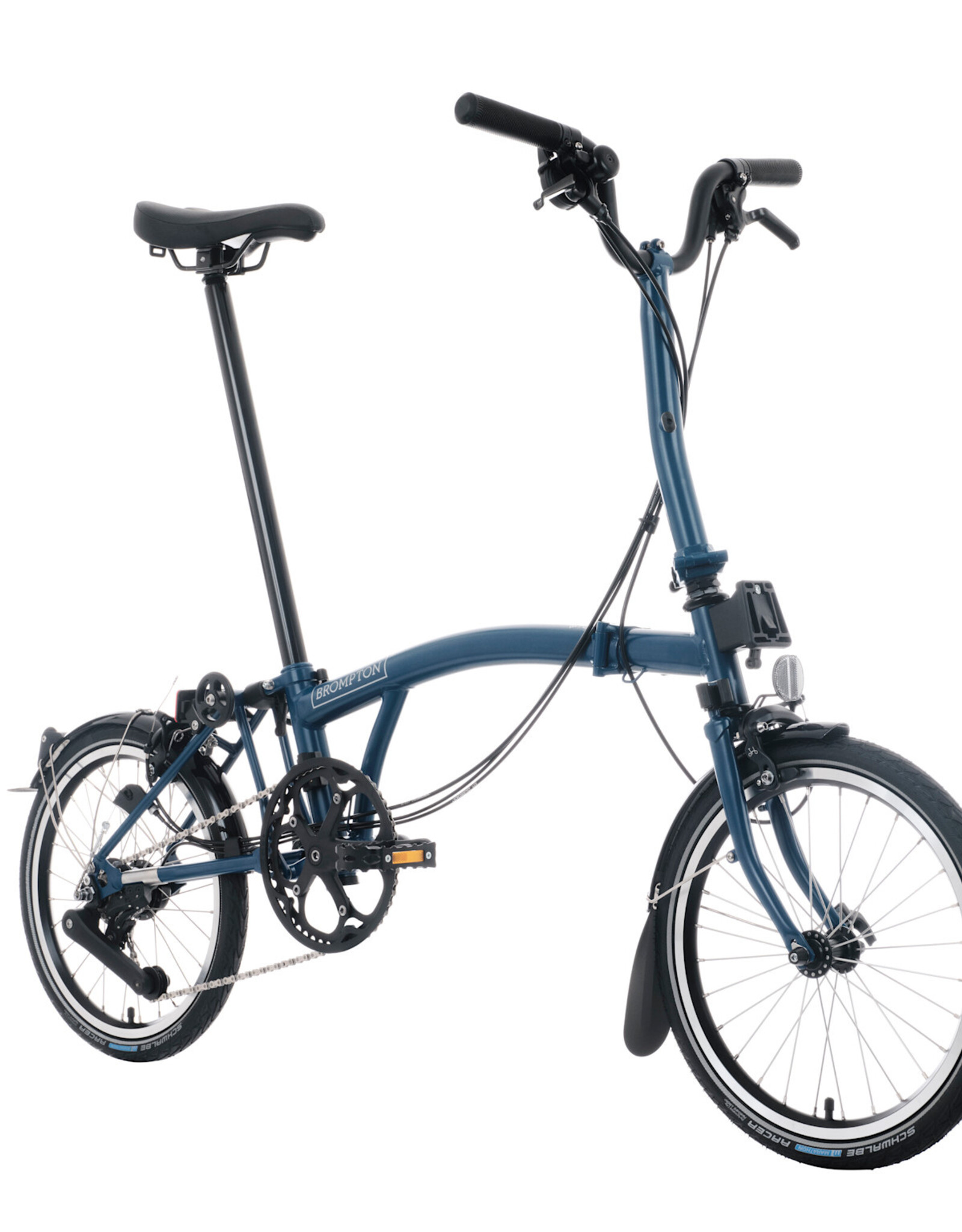 Brompton Brompton - Bike - C line 12-speed, Mid-rise HB, Std SP, Brompton 147mm saddle, Ocean Blue