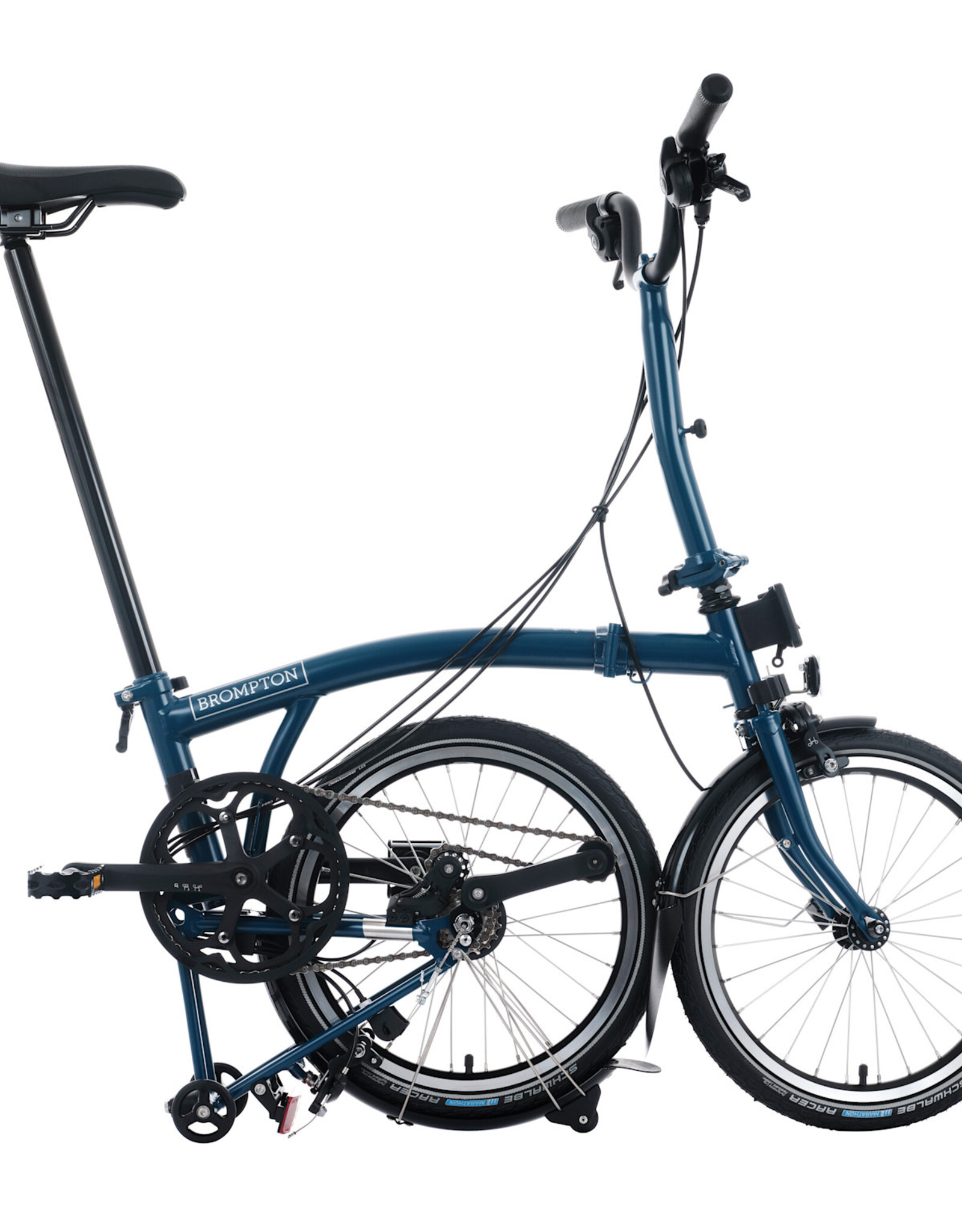 Brompton Brompton - Bike - C line 12-speed, Mid-rise HB, Std SP, Brompton 147mm saddle, Ocean Blue