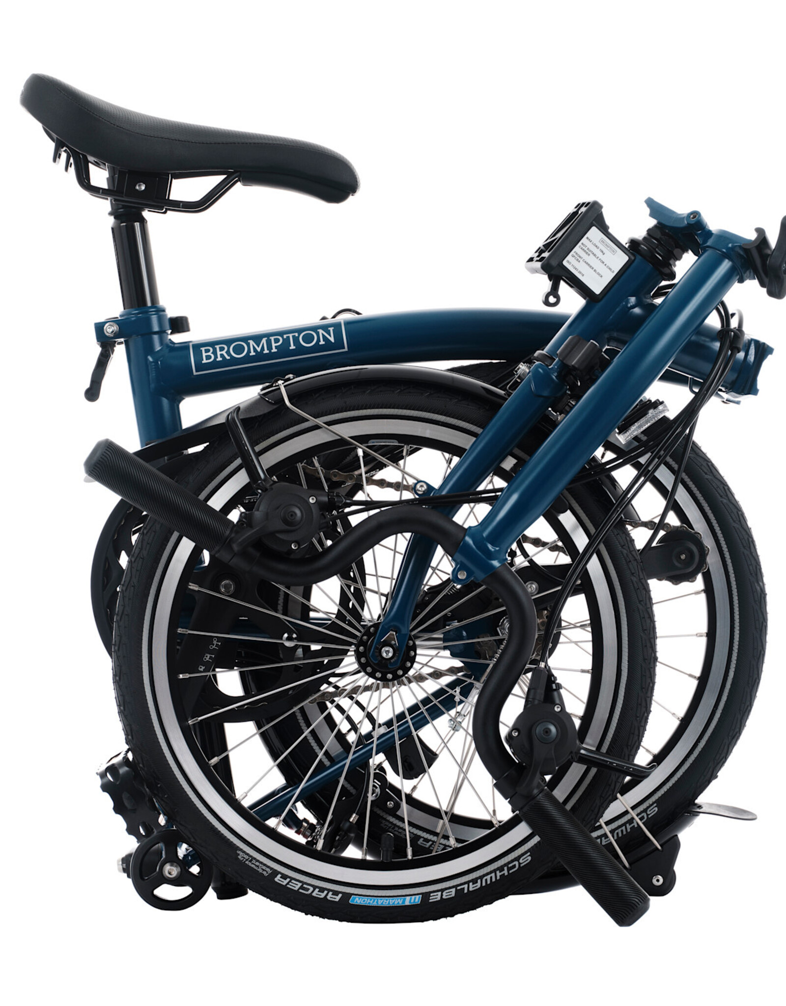 Brompton Brompton - Bike - C line 12-speed, Mid-rise HB, Std SP, Brompton 147mm saddle, Ocean Blue