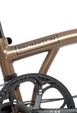 Brompton Brompton - Bike - P line 12 Spd, Mid-rise HB, Extended SP, Brompton Superlight Saddle, Bronze Sky Metallic
