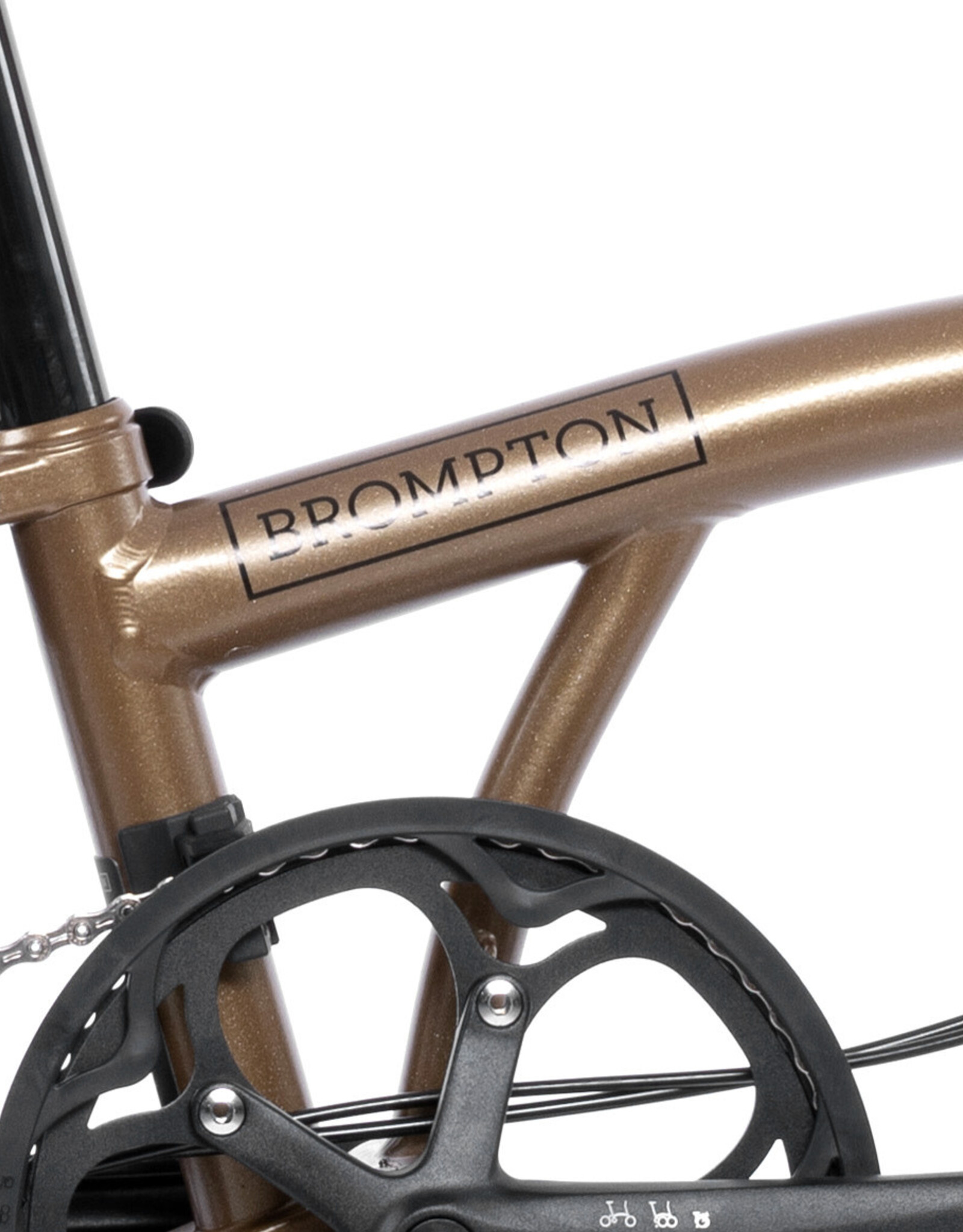 Brompton Brompton - Bike - P line 12 Spd, Mid-rise HB, Extended SP, Brompton Superlight Saddle, Bronze Sky Metallic