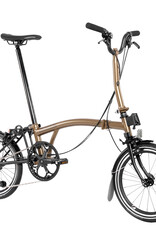 Brompton Brompton - Bike - P line 12 Spd, Mid-rise HB, Std SP, Brompton Superlight Saddle, Bronze Sky Metallic