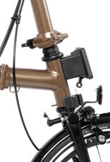 Brompton Brompton - Bike - P line 12 Spd, Mid-rise HB, Extended SP, Brompton Superlight Saddle, Bronze Sky Metallic