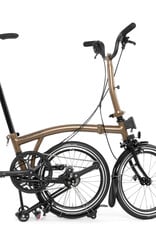 Brompton Brompton - Bike - P line 12 Spd, Mid-rise HB, Extended SP, Brompton Superlight Saddle, Bronze Sky Metallic
