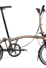 Brompton Brompton - Bike - P line 12 Spd, Mid-rise HB, Extended SP, Brompton Superlight Saddle, Bronze Sky Metallic