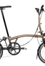 Brompton Brompton - Bike - P line 12 Spd, Mid-rise HB, Std SP, Brompton Superlight Saddle, Bronze Sky Metallic