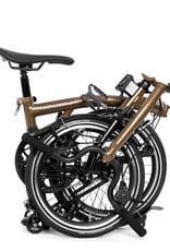 Brompton Brompton - Bike - P line 12 Spd, Mid-rise HB, Extended SP, Brompton Superlight Saddle, Bronze Sky Metallic