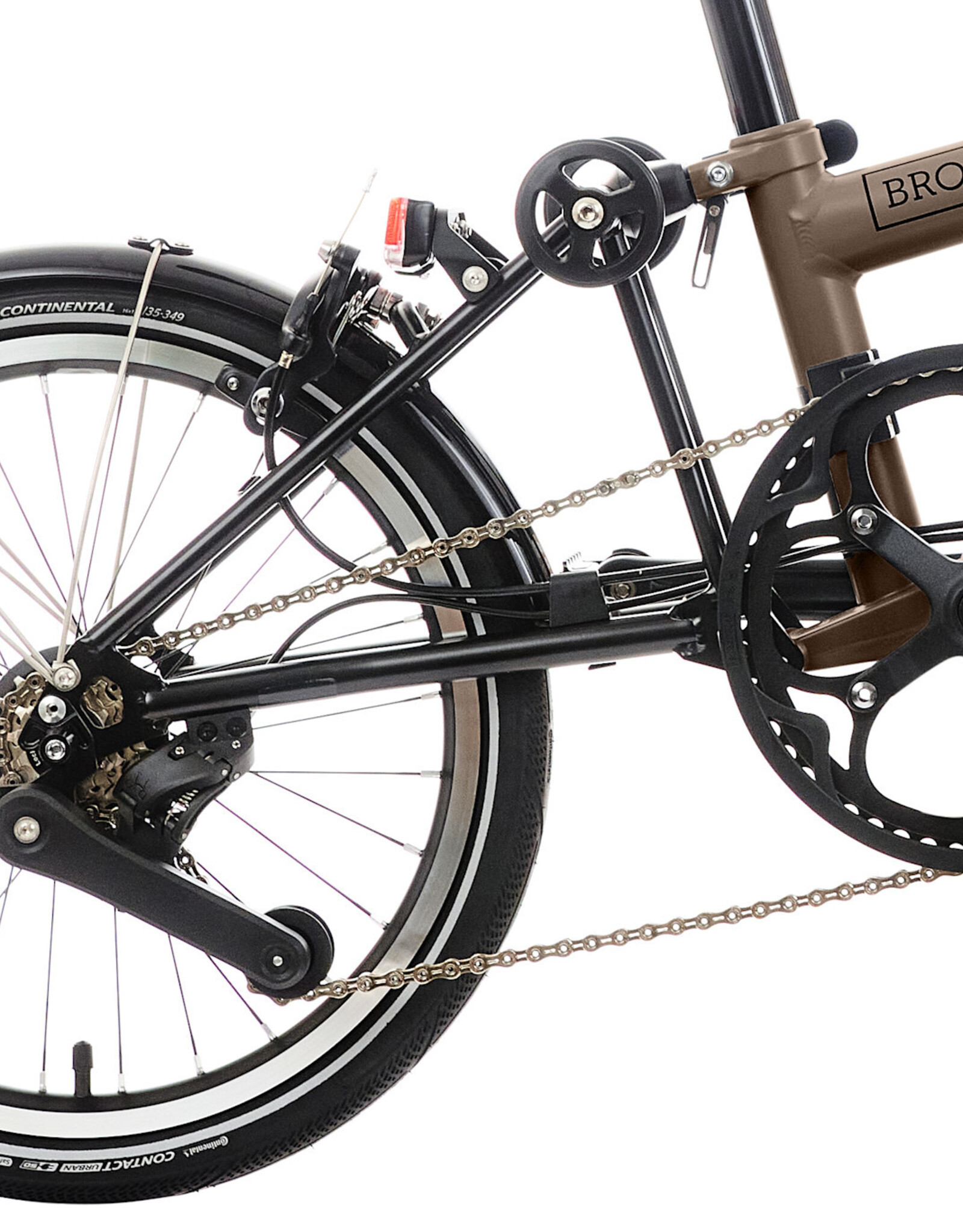 Brompton Brompton - Bike - P line 12 Spd, High-rise HB, Std SP, Brompton Superlight Saddle, Bronze Sky Metallic