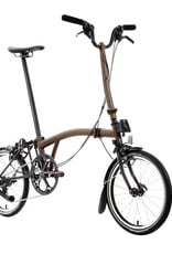 Brompton Brompton - Bike - P line 12 Spd, High-rise HB, Std SP, Brompton Superlight Saddle, Bronze Sky Metallic