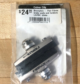 Brompton Brompton - Pair Fibrax brake pads and holders LH/RH, blister pk