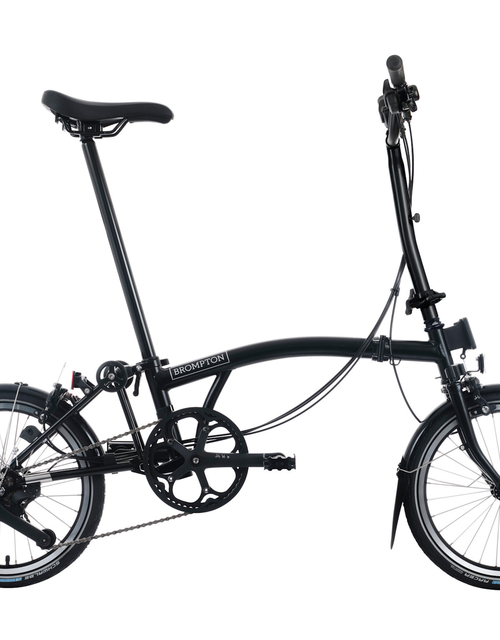 Brompton Brompton - Bike - C line 12 Spd, High-rise HB, Ext SP, Brompton 147mm saddle, Matte Black