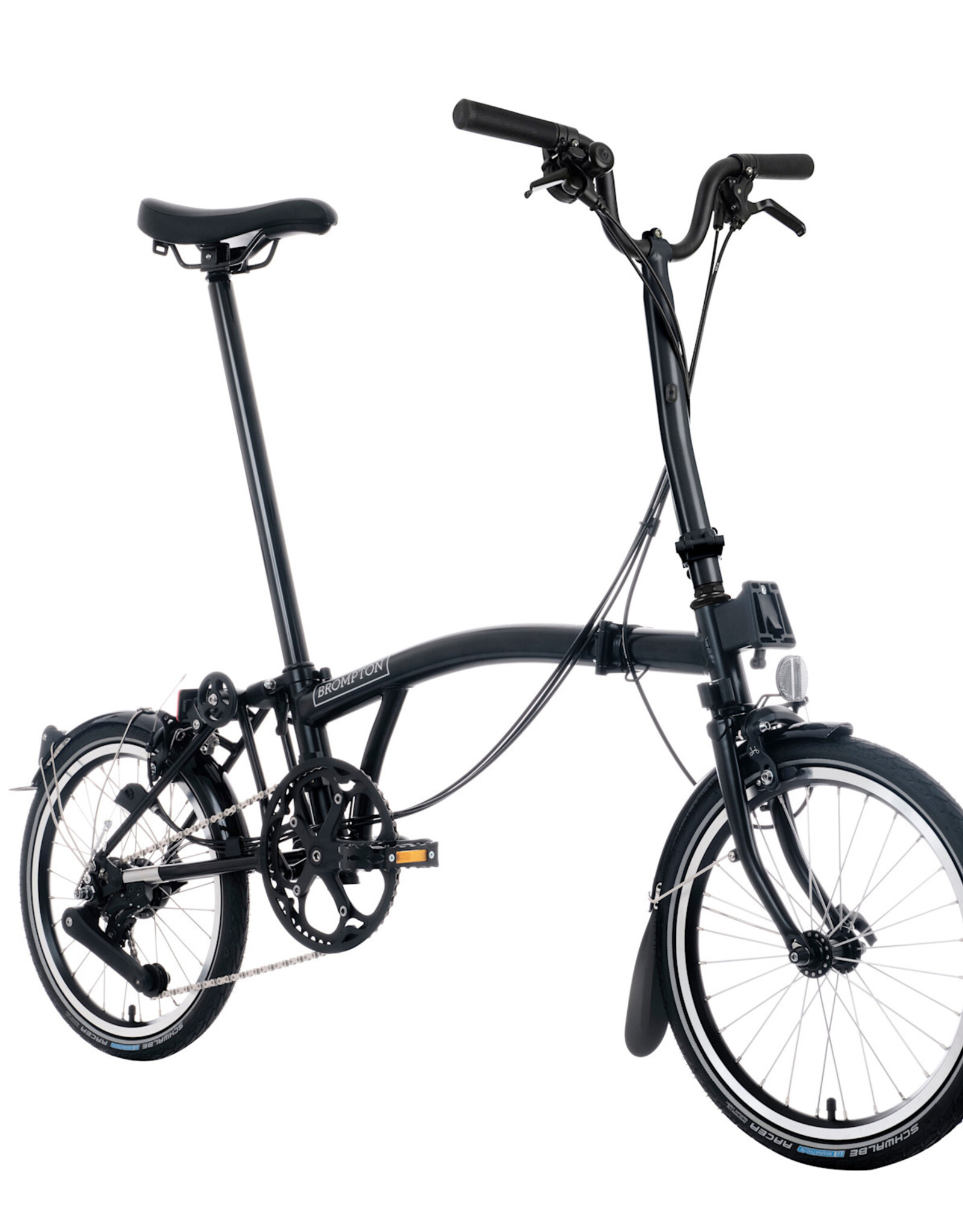 Brompton Brompton - Bike - C line 12 Spd, High-rise HB, Ext SP, Brompton 147mm saddle, Matte Black
