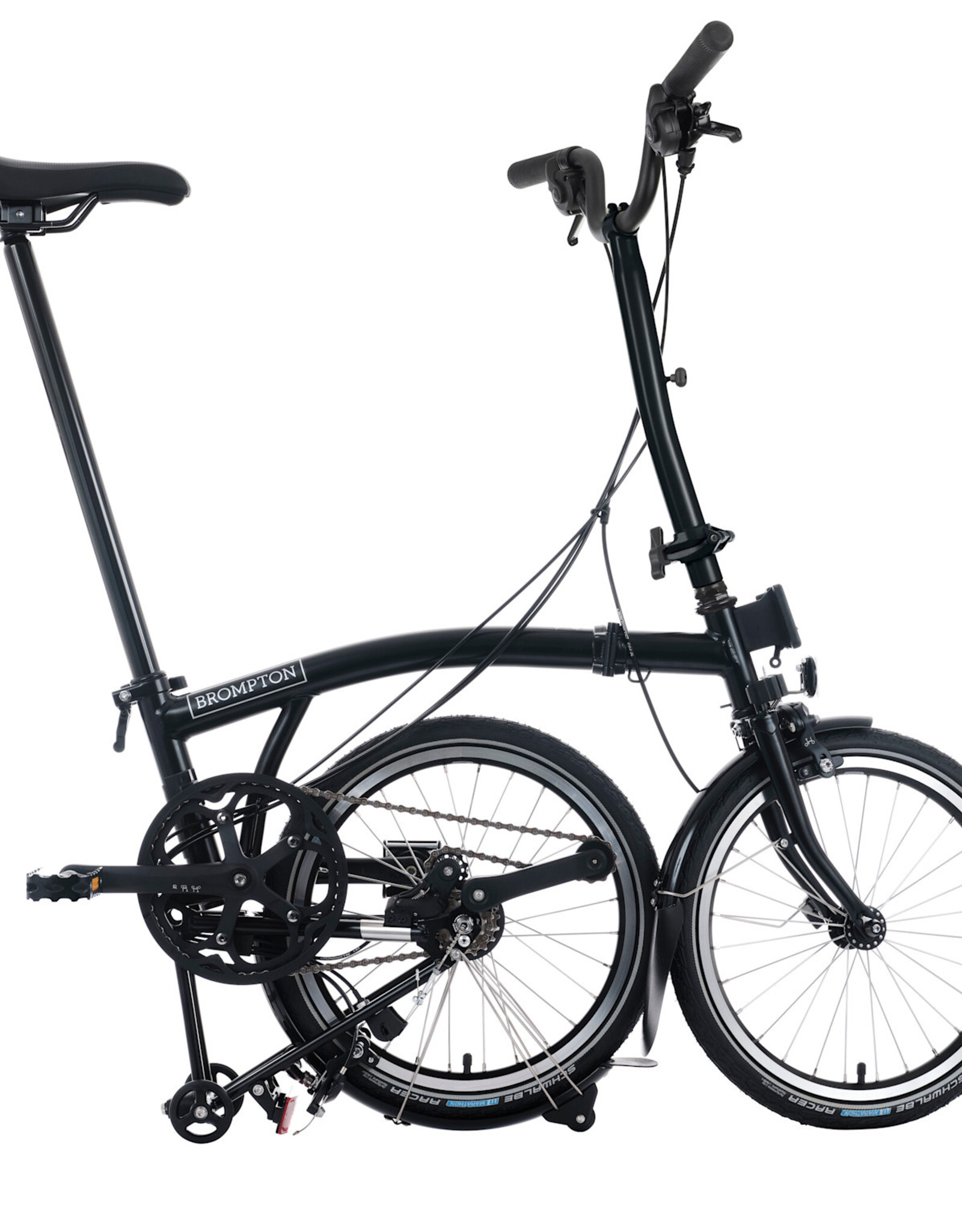 Brompton Brompton - Bike - C line 12-speed, High-rise HB, Ext SP, Brompton 147mm saddle, Matte Black