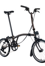 Brompton Brompton - Bike - C line 12-speed, High-rise HB, Ext SP, Brompton 147mm saddle, Black Lacquer Gloss