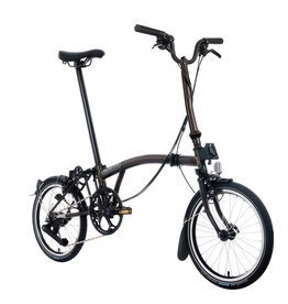 Brompton Brompton - Bike - C line 12 Spd, High-rise HB, Ext SP, Brompton 147mm saddle, Black Lacquer Gloss