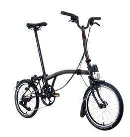Brompton Brompton - Bike - C line 12-speed, High-rise HB, Ext SP, Brompton 147mm saddle, Black Lacquer Gloss