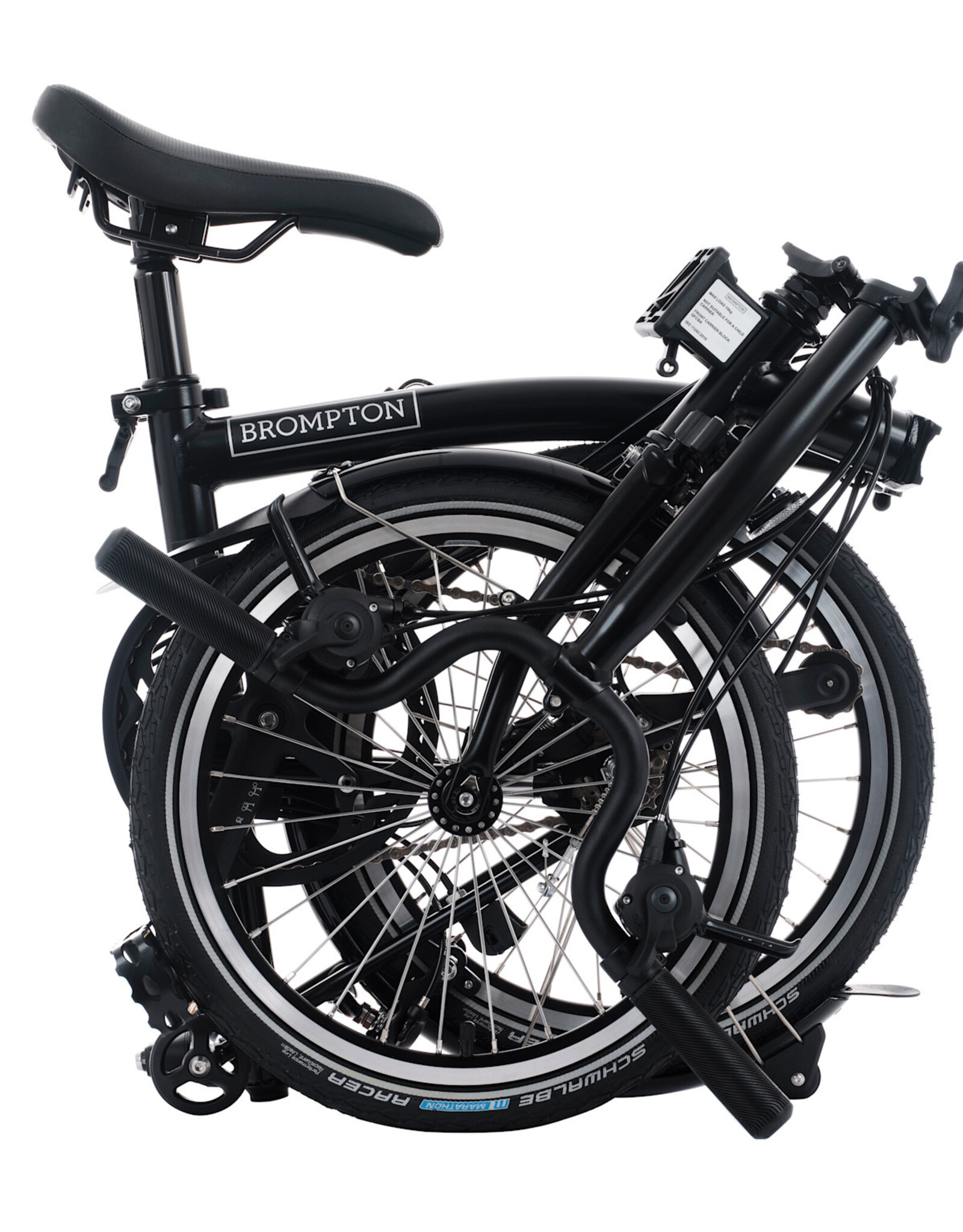 Brompton Brompton - Bike - C line 12-speed, Mid-rise HB, Std SP, Brompton 147mm saddle, Matte Black