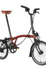 Brompton Brompton - Bike - C Line 6-speed, Mid-rise HB, Std SP, Brooks B17 Special Brown, Dynamo lighting, Flame Lacquer