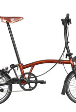Brompton Brompton - Bike - C Line 6-speed, Mid-rise HB, Std SP, Brooks B17 Special Brown, Dynamo lighting, Flame Lacquer