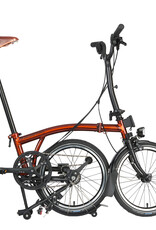 Brompton Brompton - Bike - C Line 6-speed, Mid-rise HB, Std SP, Brooks B17 Special Brown, Dynamo lighting, Flame Lacquer