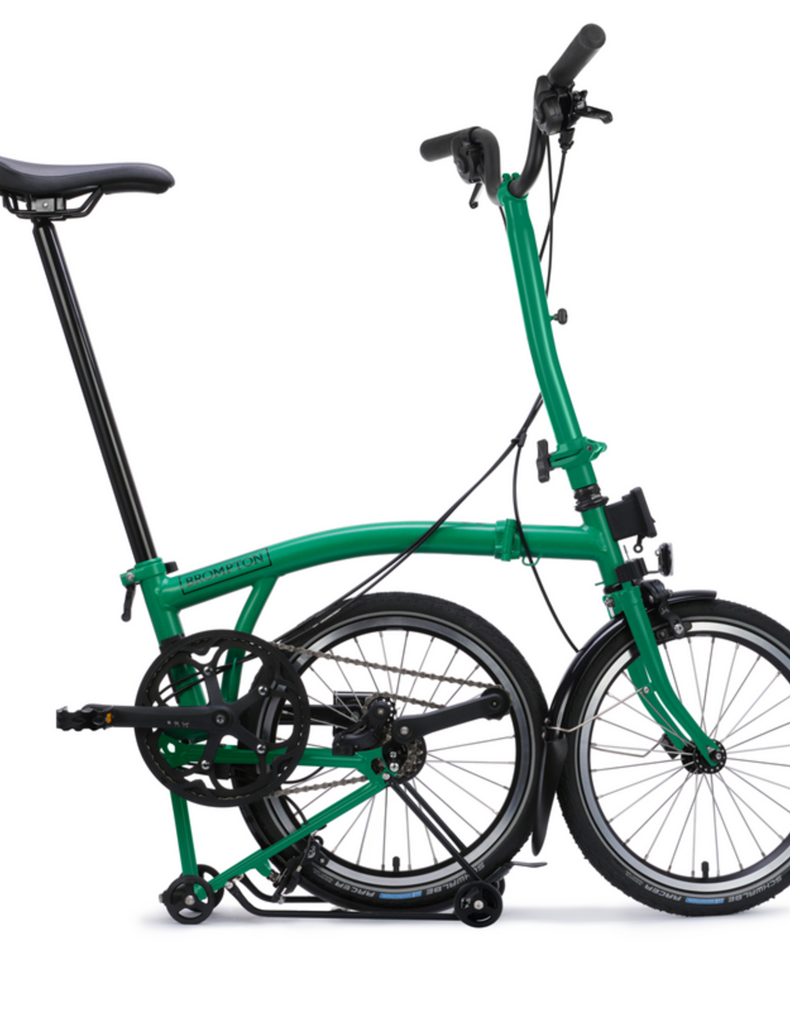 Brompton Brompton - Bike - C line 12-speed, High-rise HB, Std SP, Brompton 147mm saddle, Palm Green