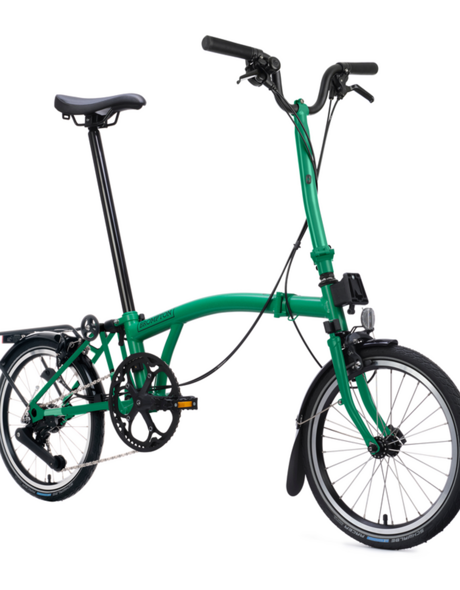 Brompton Brompton - Bike - C line 12-speed, High-rise HB, Std SP, Brompton 147mm saddle, Palm Green