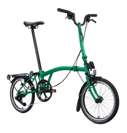 Brompton Brompton - Bike - C line 12-speed, High-rise HB, Std SP, Brompton 147mm saddle, Palm Green