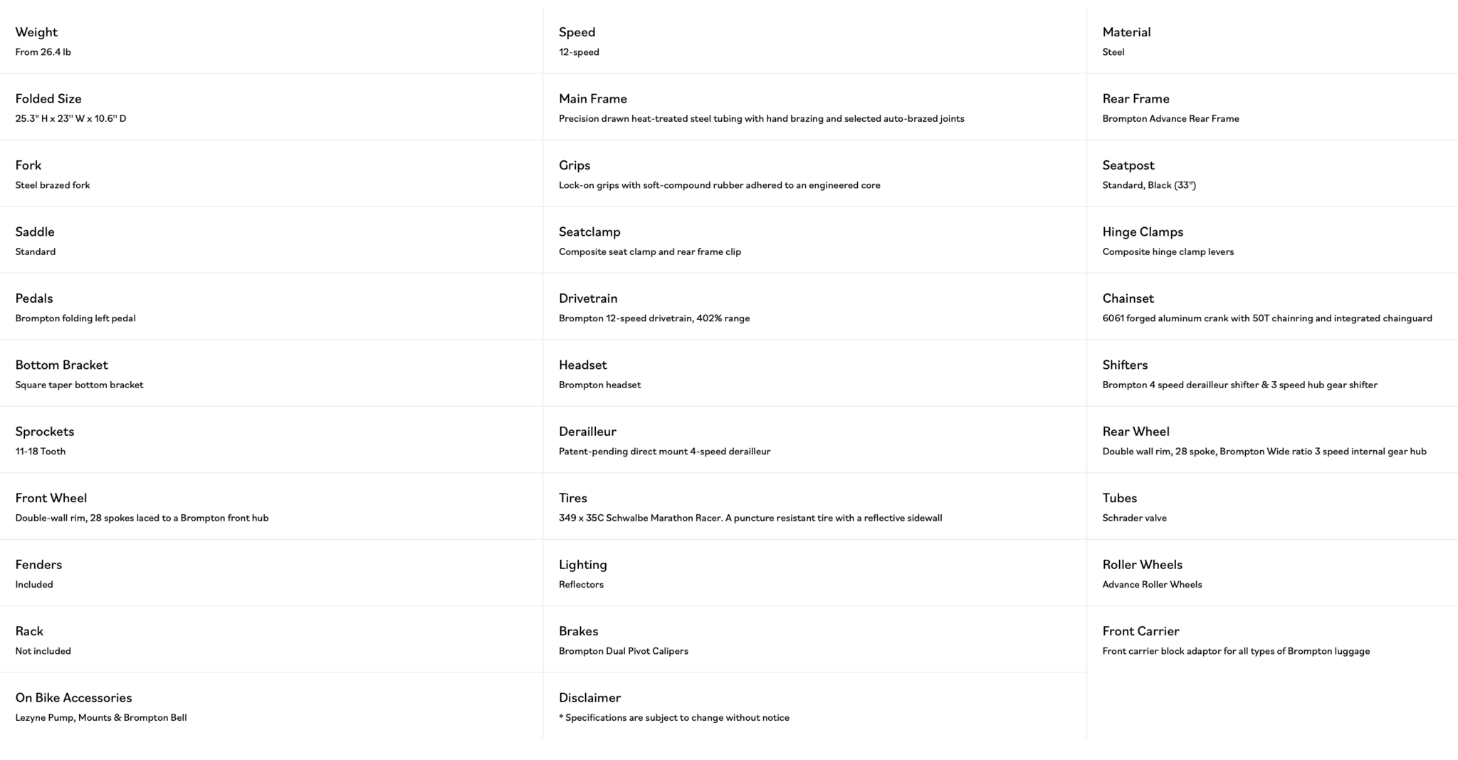 c line 12-speed features