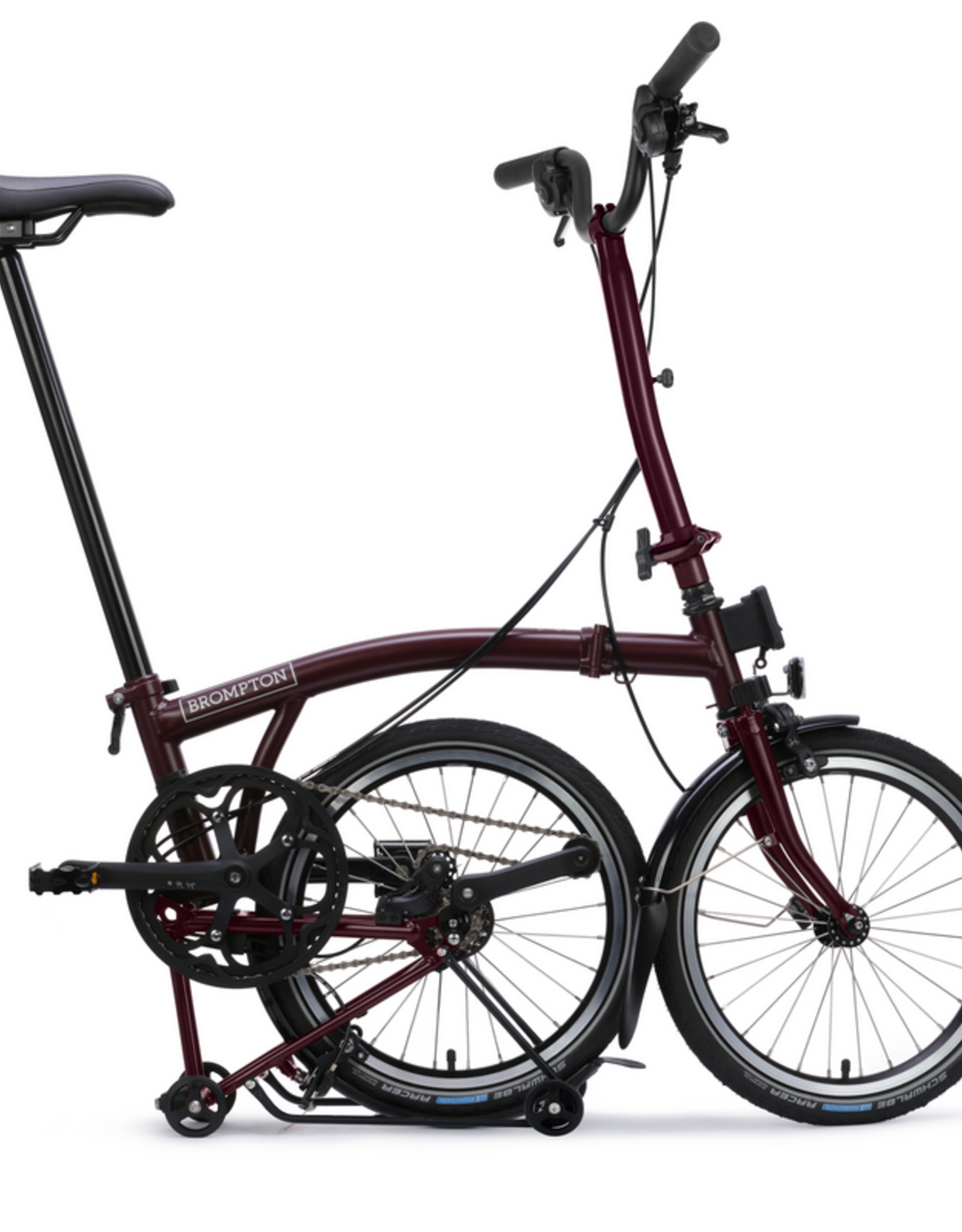 Brompton Brompton - Bike - C line 12-speed, High-rise HB, Std SP, Brompton 147mm saddle, Red Plum